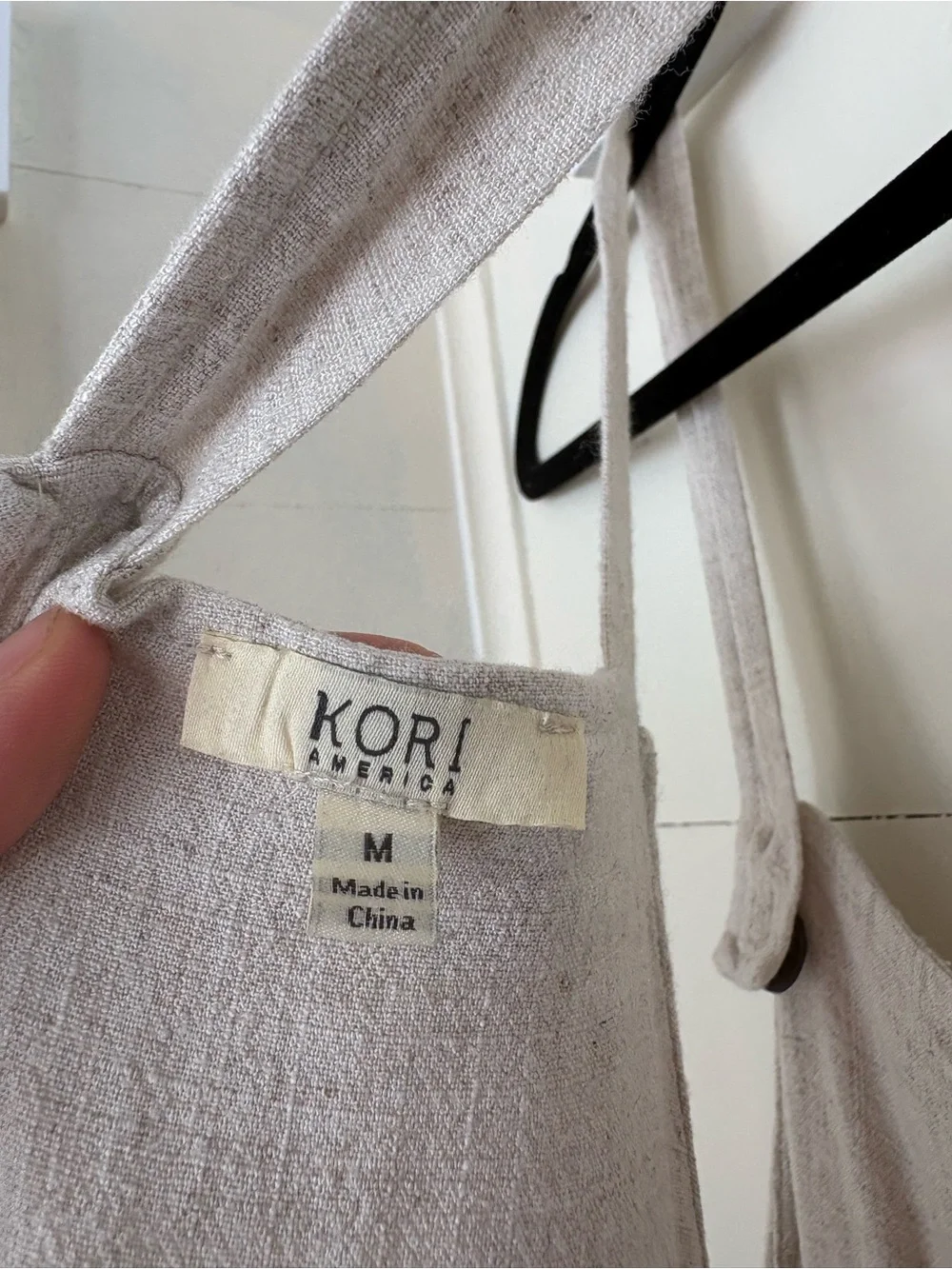 Kori Natural Beige Wide-Leg Linen-Blend Jumpsuit - Picture 7 of 8